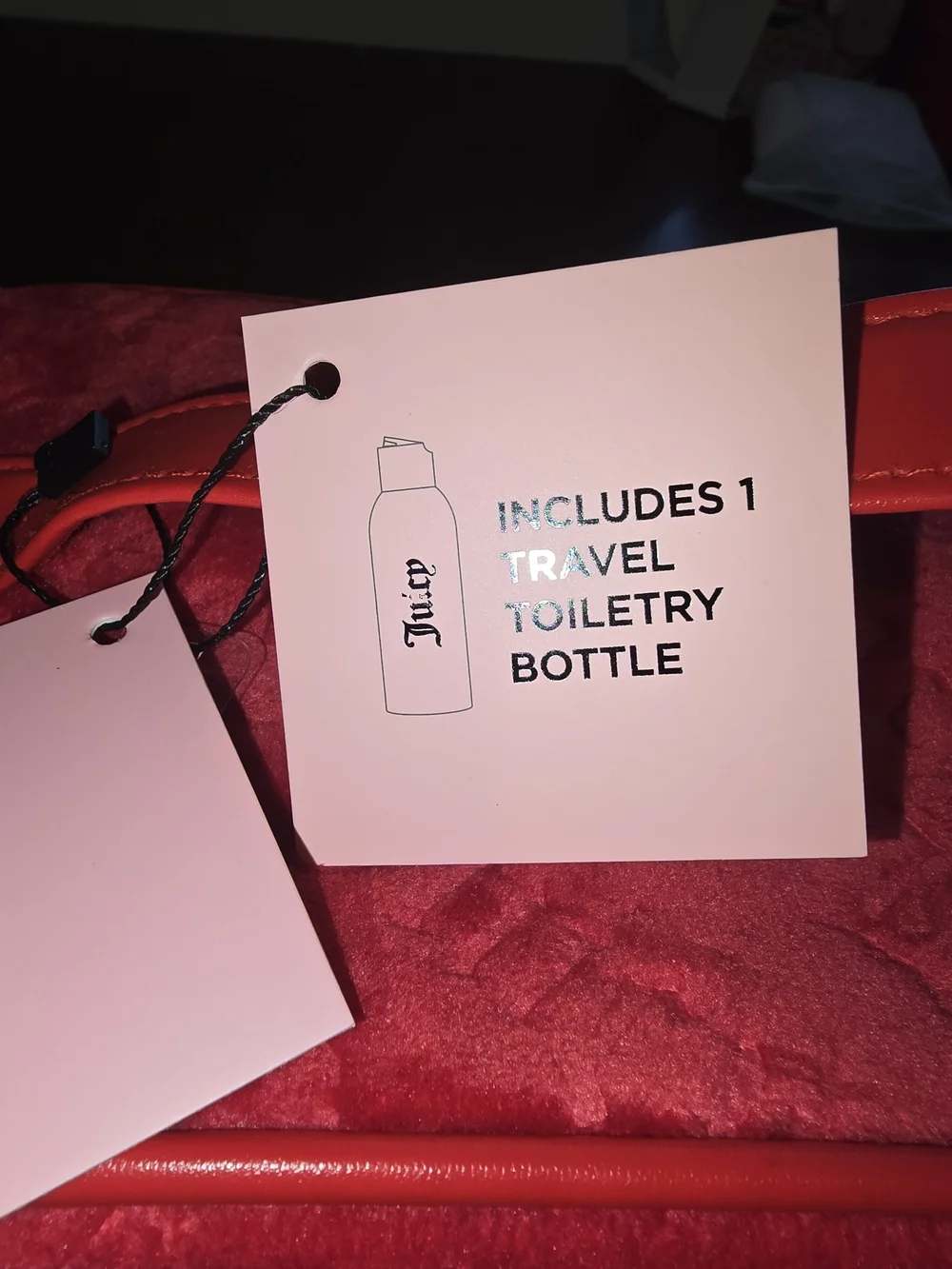 Juicy Couture Red ♥️ Cotton Cosmetic Bag & Toiletry Bottle, Brand New with Tags!